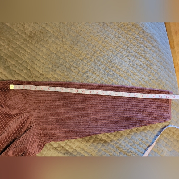 Woolrich Fleece Jacket Women Large Burgundy Corduroy Texture Full Zip jacket - Picture 6 of 7